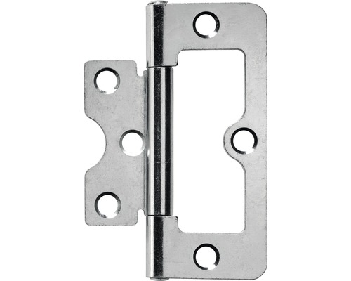 Balama coplanară tip fluture Hettich 32x75 mm, oțel zincat, pachet 10 bucăți Balamă metalică cu găuri pentru șuruburi