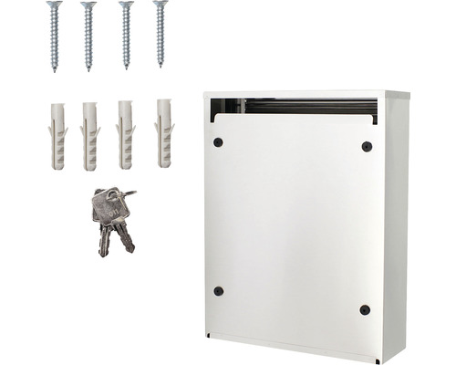 Cutie poștală cu șuruburi, dibluri și chei