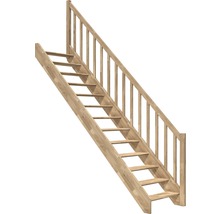 Scară din lemn cu balustradă