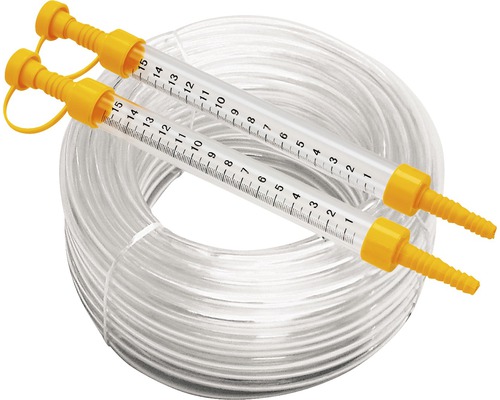 Furtun și doi indicatori de nivel al apei