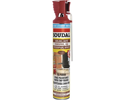 Spumă poliuretanică SOUDAL pentru timp friguros 750 ml manuală