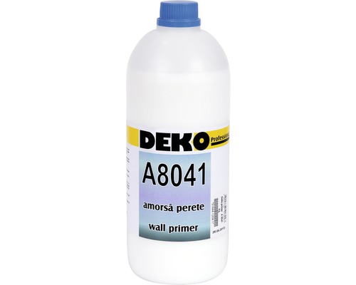 Amorsă perete Deko A8041 interior/exterior 1 l Amorsă de perete într-o sticlă de plastic albă