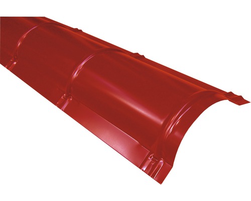 Coamă semirotundă Bravo pentru țiglă metalică 0,4x312x2000 mm roșie-0
