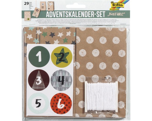 Set creativ calendar Advent Nature, 49 piese