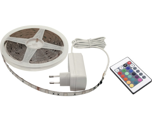Bandă LED RGB Verpackungsdesign 5m 22W, incl. telecomandă & alimentator Bandă LED RGB Verpackungsdesign 5m 22W, incl. telecomandă & alimentator