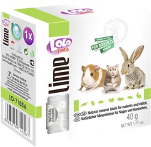 Lolo Pets Lime Bloc mineral pentru rozătoare și iepuri, 40 grame