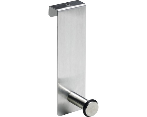 Cuier pentru ușă cu 1 cârlig Hettich Modern 40x133x54 mm, oțel inoxidabil, rotund