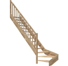 Scară din lemn cu balustradă