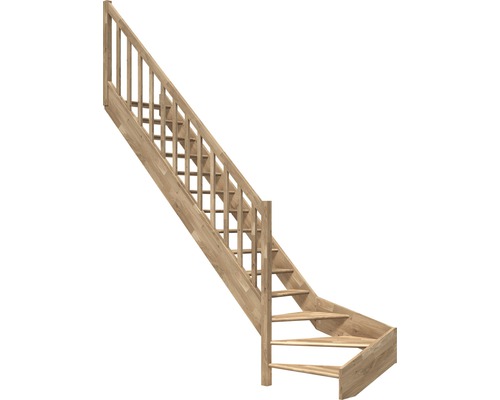 Scară de interior laterală Pertura Elenie cu balustradă și mână curentă 17 pași din lemn Scară de interior laterală Pertura Elenie cu balustradă și mână curentă 17 pași din lemn