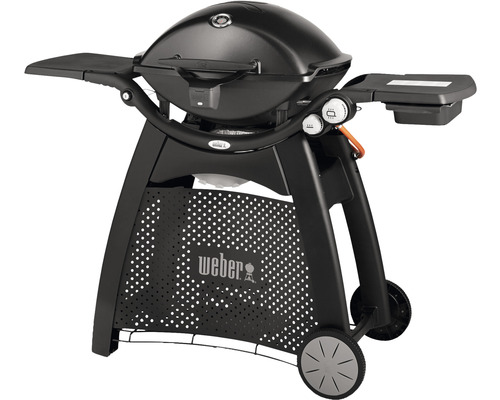 Grătar pe gaz Weber cu două mese laterale și roți