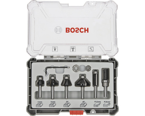 Set freze Bosch Professional 8mm 6 bucăți Set freze Bosch în cutie de depozitare deschisă