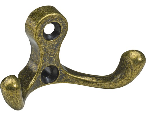 Cârlig dublu pentru haine, pentru montaj pe perete