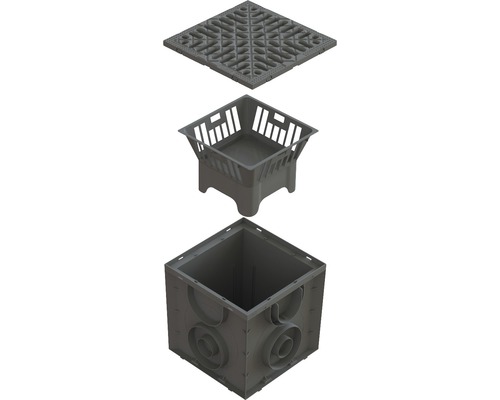 Cutie de extensie cu capac și găleată pentru nămol pentru scurgerea curții