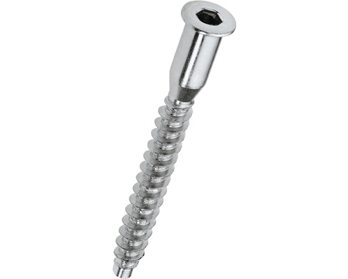 Șuruburi îmbinare PAL mobilă Hettich 6,3x60 mm oțel zincat, 50 bucăți Șurub pentru lemn cu cap hexagonal interior