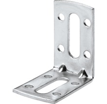 Conector unghiular cu găuri și fante alungite din metal