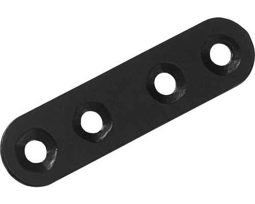 Conector plat tip plăcuță Hettich 15x60 mm, oțel negru, pachet 50 bucăți