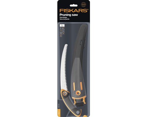 Fierăstrău manual Fiskars pentru tăierea pomilor în ambalaj