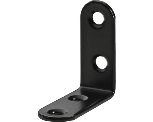 Colțar de legătură Hettich 40x40x15 mm, oțel negru, pachet 25 bucăți