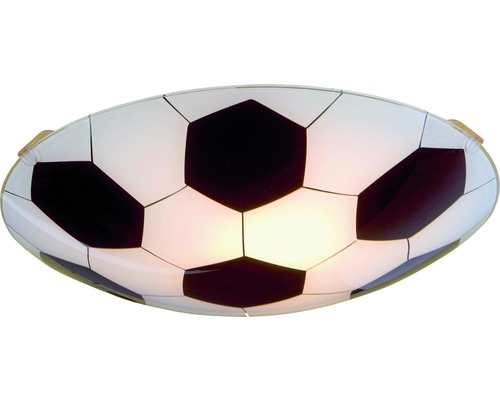 Lustră cameră copii Junior E27 max. 1x60W, decor minge de fotbal Lumină de plafon cu design de fotbal