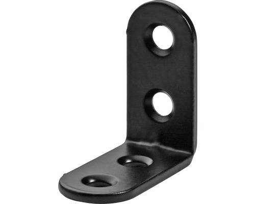 Colțar de legătură Hettich 30x30x15 mm, oțel negru, pachet 25 bucăți