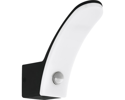 Aplică LED exterior Fiumicino 11,5W 1200 lumeni, senzor de mișcare, IP44, negru Lumină de perete de exterior cu senzor de mișcare