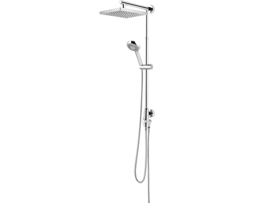 Sistem de duș cu comutator Schulte Classic, duș fix 25x25 cm, pară duș 3 funcții, crom D9631 02