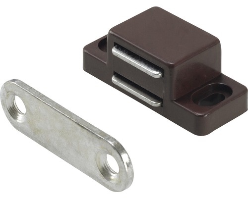 Opritor de ușă cu magnet Hettich 15x35x13 mm max. 4kg, maro, pachet 50 bucăți