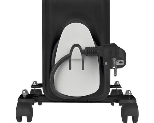 Imagine detaliată a unui radiator electric cu înfășurare de cablu și role