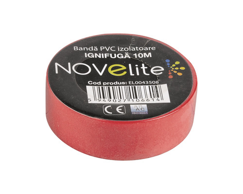 Bandă izolatoare Novelite 19mm x 10m, roșu buc