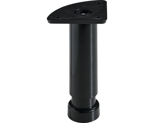 Picior mobilă rotund Hettich Ø32x(130-180) mm, înălțime reglabilă, plastic negru Picior de mobilier reglabil din plastic