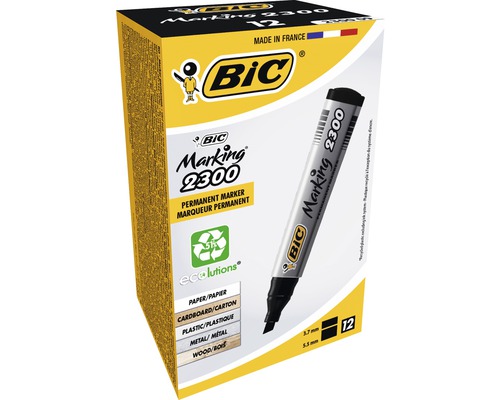 Pachet de markere permanente Bic Marking 2300 cu douăsprezece bucăți
