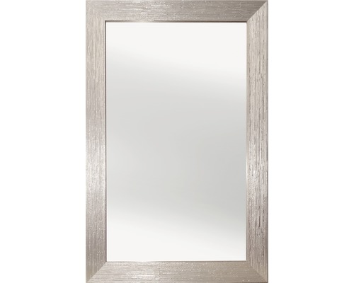 Oglindă cu ramă argintie cu inserții 60x90 cm