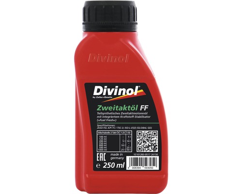 Divinol Zweitaktöl FF, sticlă de 250 ml, ulei de motor în doi timpi semisintetic