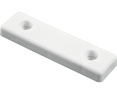 Protecție de pardoseală pentru mobilier Hettich 50x14 mm, plastic alb, pachet 20 bucăți