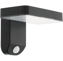Lampă solară LED Pastion 200 lumeni 3000K, senzor de mișcare, plastic negru