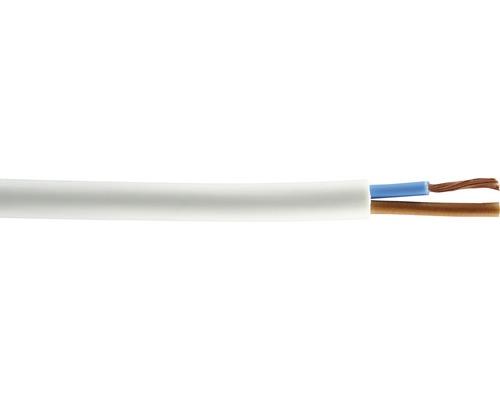 Cablu MYYM (H03VV-F) 2x0,75 mm² alb, inel 20m Cablu electric cu înveliș