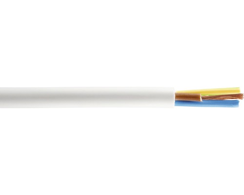 Cablu MYYM (H05VV-F) 3x1,5 mm² alb, inel 25m