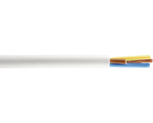 Cablu MYYM (H03VV-F) 3x0,75 mm² alb, inel 50m Cablu electric cu fire colorate
