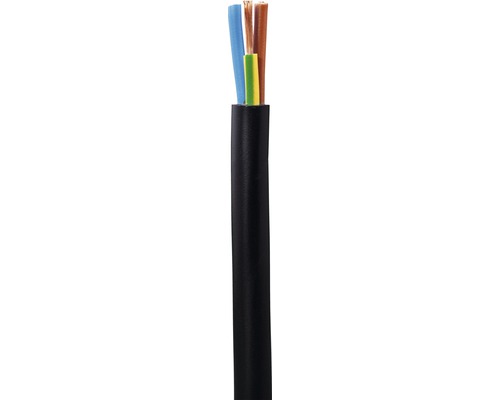 Cablu MYYM (H05VV-F) 3x1 mm² negru, inel 50m Cablu electric cu manșoane terminale