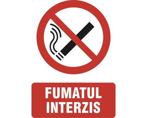 Indicator semnalizare „Fumatul interzis”