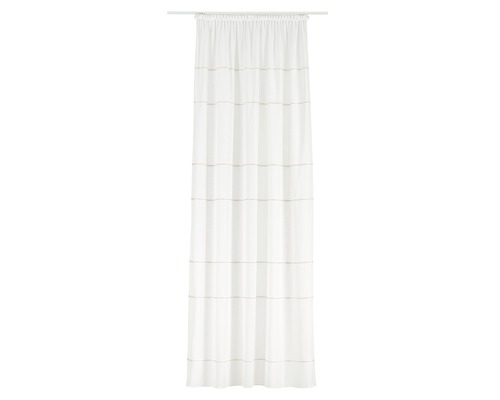 Draperie decorativă albă cu model în dungi pentru decorarea ferestrelor