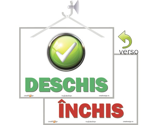 Panou deschis și închis pentru vânzare cu amănuntul