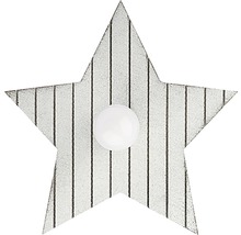 Stea decorativă cu dungi și punct luminos
