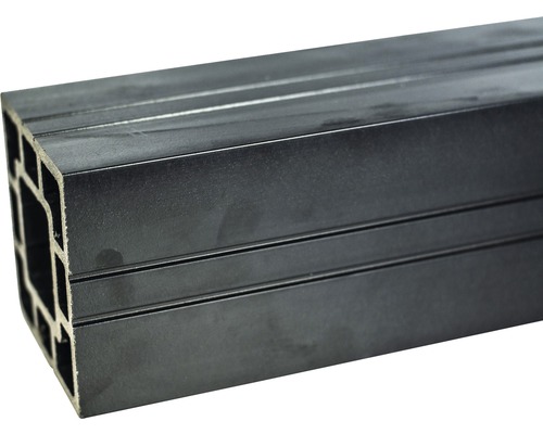 Profil din aluminiu negru cu secțiune dreptunghiulară