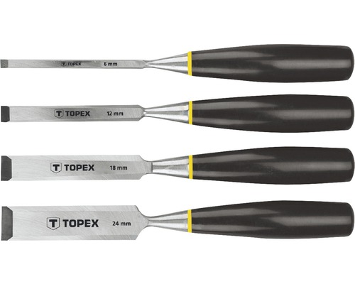 Set dălți plate manuale Topex 6-24 mm, 4 piese | HORNBACH