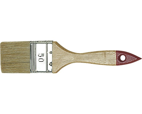 Pensulă lată pt. vopsele de dispersie, pe bază de latex și de fațade 25 mm fir China mâner lemn lăcuit