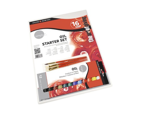 Set de început cu vopsele de ulei Daler Rowney, 16 piese