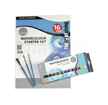 Set de pornire acuarelă Daler Rowney cu pensule și recipiente pentru vopsea