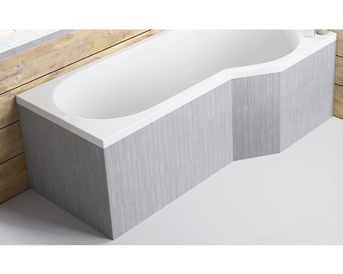 Cadă cu placare gri în baie