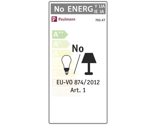 Sigla Paulmann, etichetă energetică pentru lămpi
